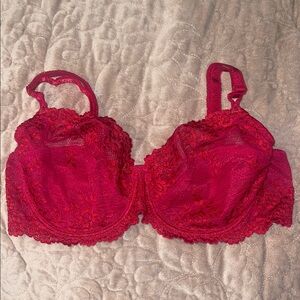 Wacoal Red Unlined Lace Bra